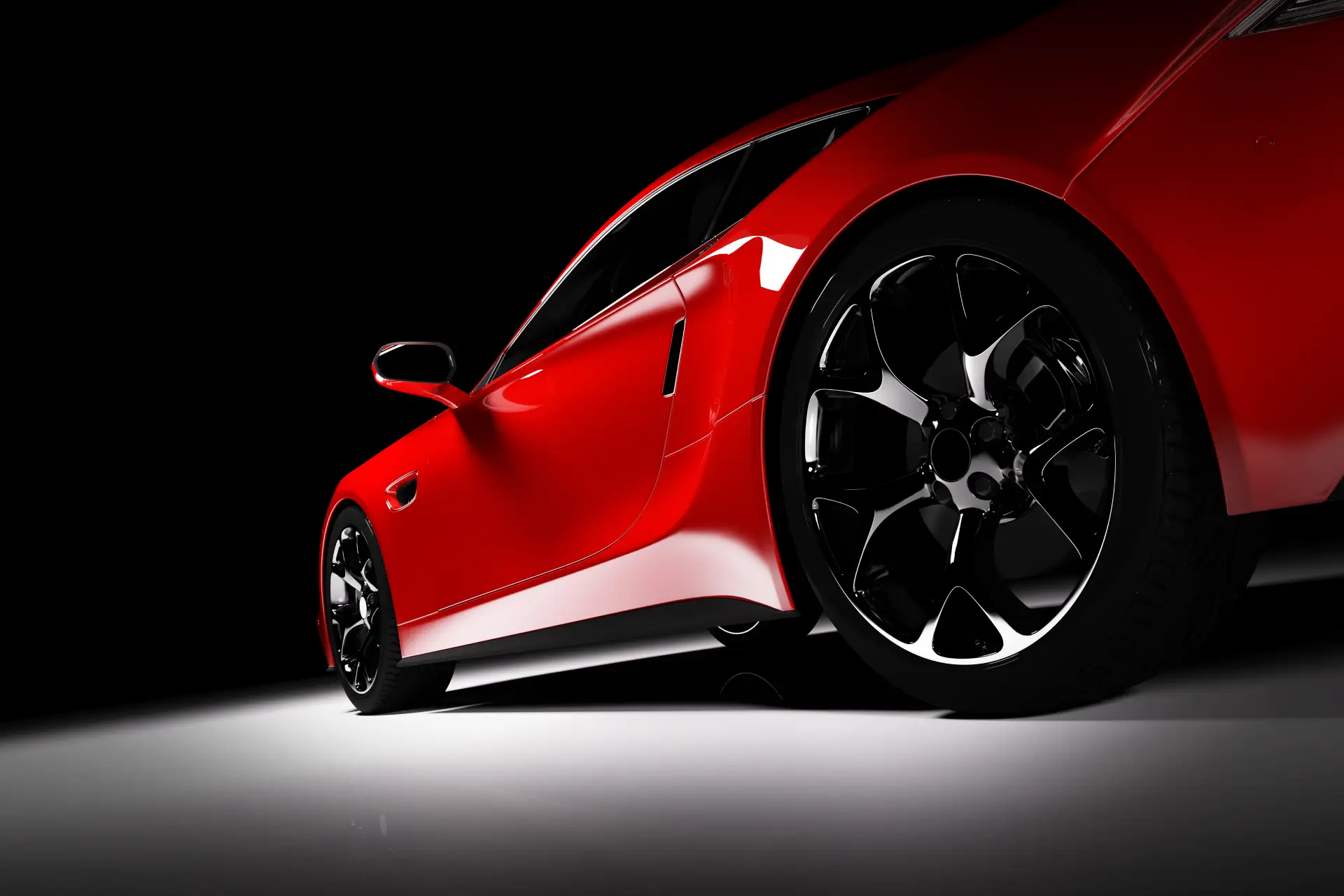 Modern-red-sports-car-right